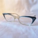 Vintage Bausch Lomb Cat Eye  Frames Eyeglass Clear and Blue