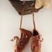 Fairy Shoes dark red copper and gold with maple leaf belong to Copper Chestnut Faerie