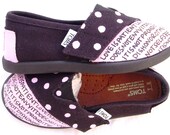 The Ruthie - Pink and Black Tiny TOMS