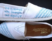 The Lydia - Light Blue and White Custom TOMS
