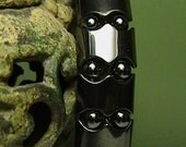 Masculine Men's Hematite Magnetic Therapy Anklet Double Strand Custom Sized Necklaces, Bracelets, Anklets