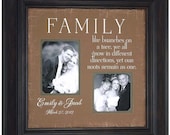Parents Wedding Gift Bridal Shower Sign Frame MOTHER of the BRIDE Groom Parents Gift FAMILY like branches of a tree ( 16 X 16 )