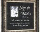 Groom Wedding Personalized Sign Parents Thank You Frames All That We Are ceremony decoration signage shower decor wedding gift ( 16 X 16 )