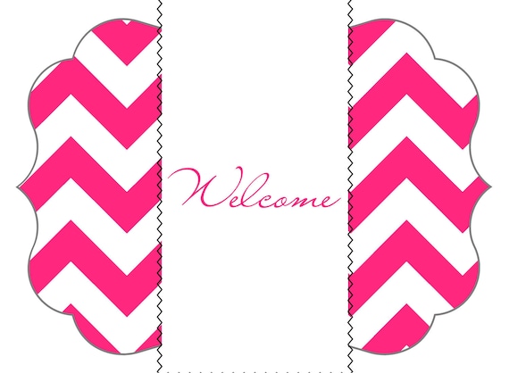 Personalized Wedding Stickers - Zig Zag Chevron - Guest Bag Labels - Candy Bar Stickers - Envelope Seals Custom Designed