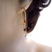 Earrings Simplified with delicate Swarovski Crystals in Milk Chocolate AB and Dark Chocolate colors