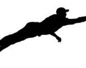 4' Diving Baseball Player Vinyl Wall Decal Sticker
