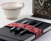 Journal Bandolier  / replace your pencil case / Red Tempest