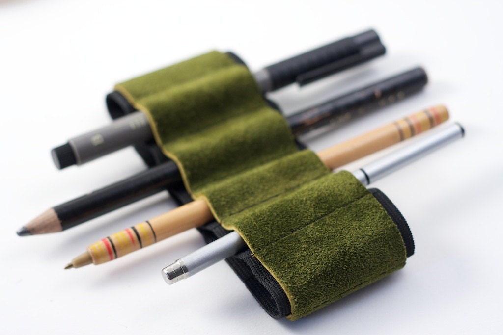 Back to School / Journal Bandolier / Green Suede