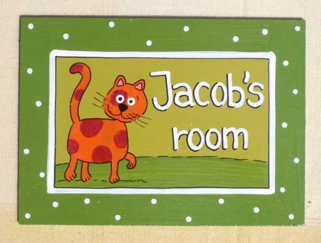 Personalized Handpainted Door Sign For Children's Room
