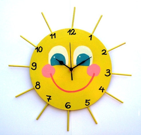 LITTLE MISS SUNSHINE Banana Hand Painted Wall Clock
