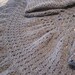 HALF PRICE for 1 Week Crochet Gray Ruffled Circle Sweater or Shrug, Three Quarter Dolman Sleeves, Size M-L