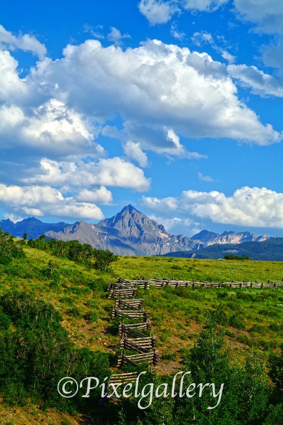 Colorado Mount Sneffels - Dallas Divide Mountain Scenic -San Juan Mountains  - 8x12 Fine Art Print - San Juan Skyway
