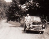 Guys on a Road Trip- New London Gun Club-  SET of 4- 1940s Vintage Photographs