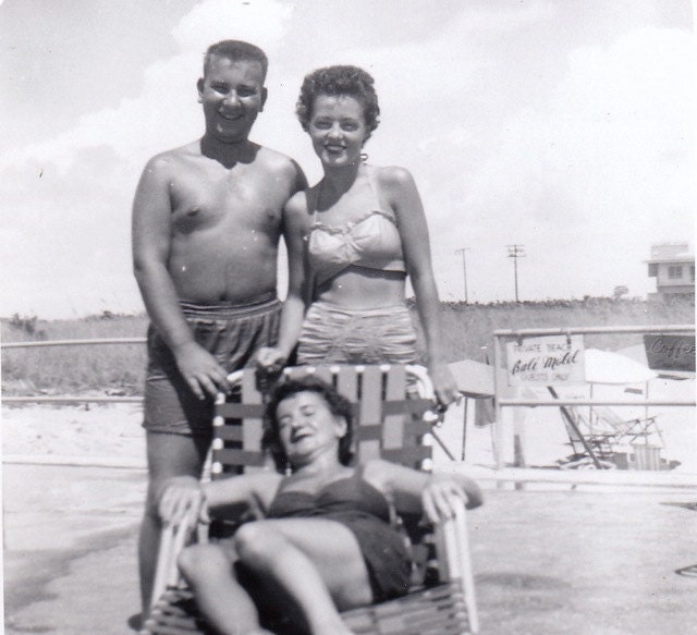 Swimsuits- Bali Motel- Miami Beach- 1950s Vintage Photograph