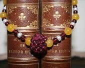 Pomegranate Garnet and Onyx Necklace
