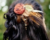 Bridal Hairclip Custom Bridal hand rolled rosette hairclip