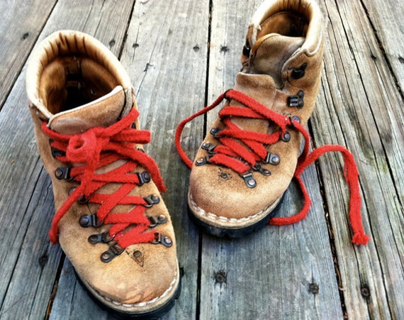 Red Hiking Boots