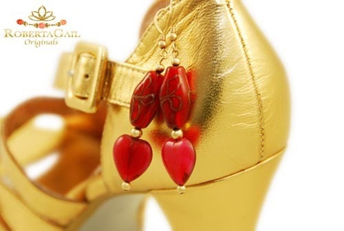 romantic and bold beaded earrings