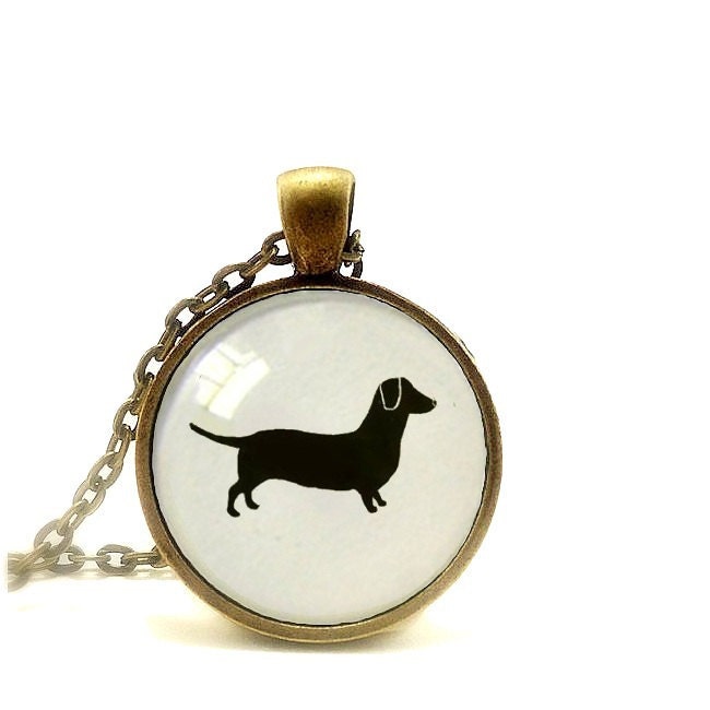 ... Necklace - Dachshund Necklace - Dog Pendant - Cameo - Animal Pendant