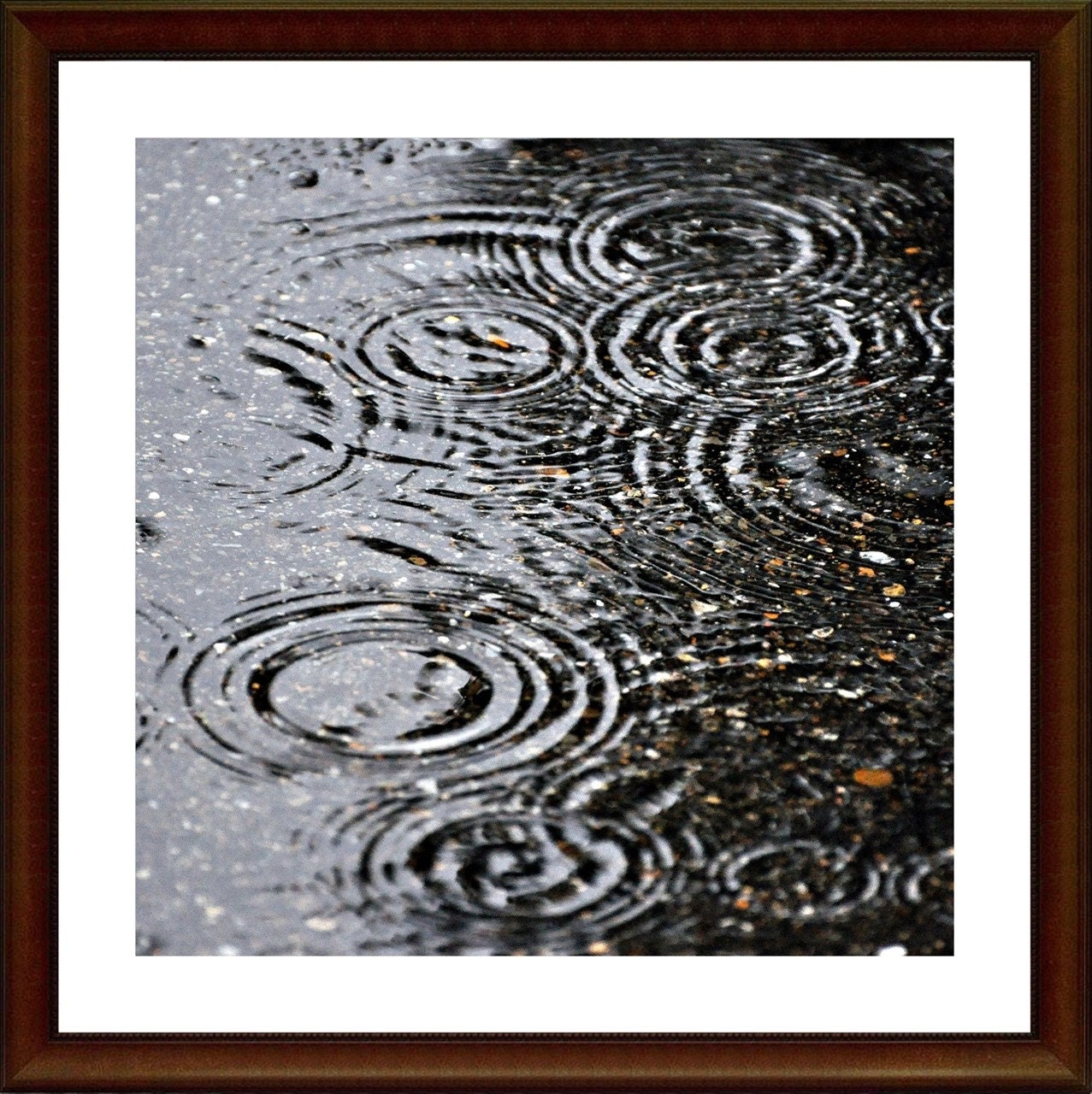 PUDDLE, a rainy day 8x8 print