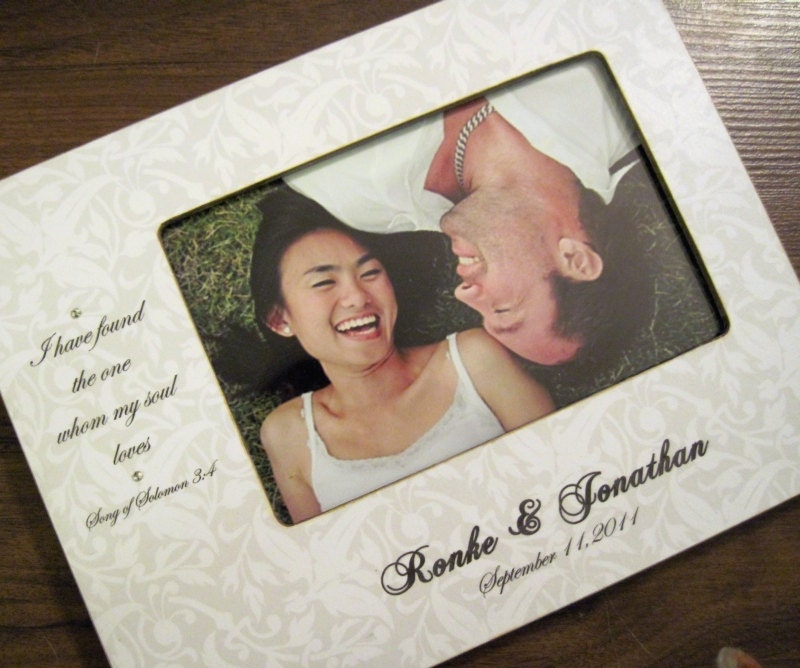 I Have Found the One Whom My Soul Loves - Personalized 4x6 Picture Frame