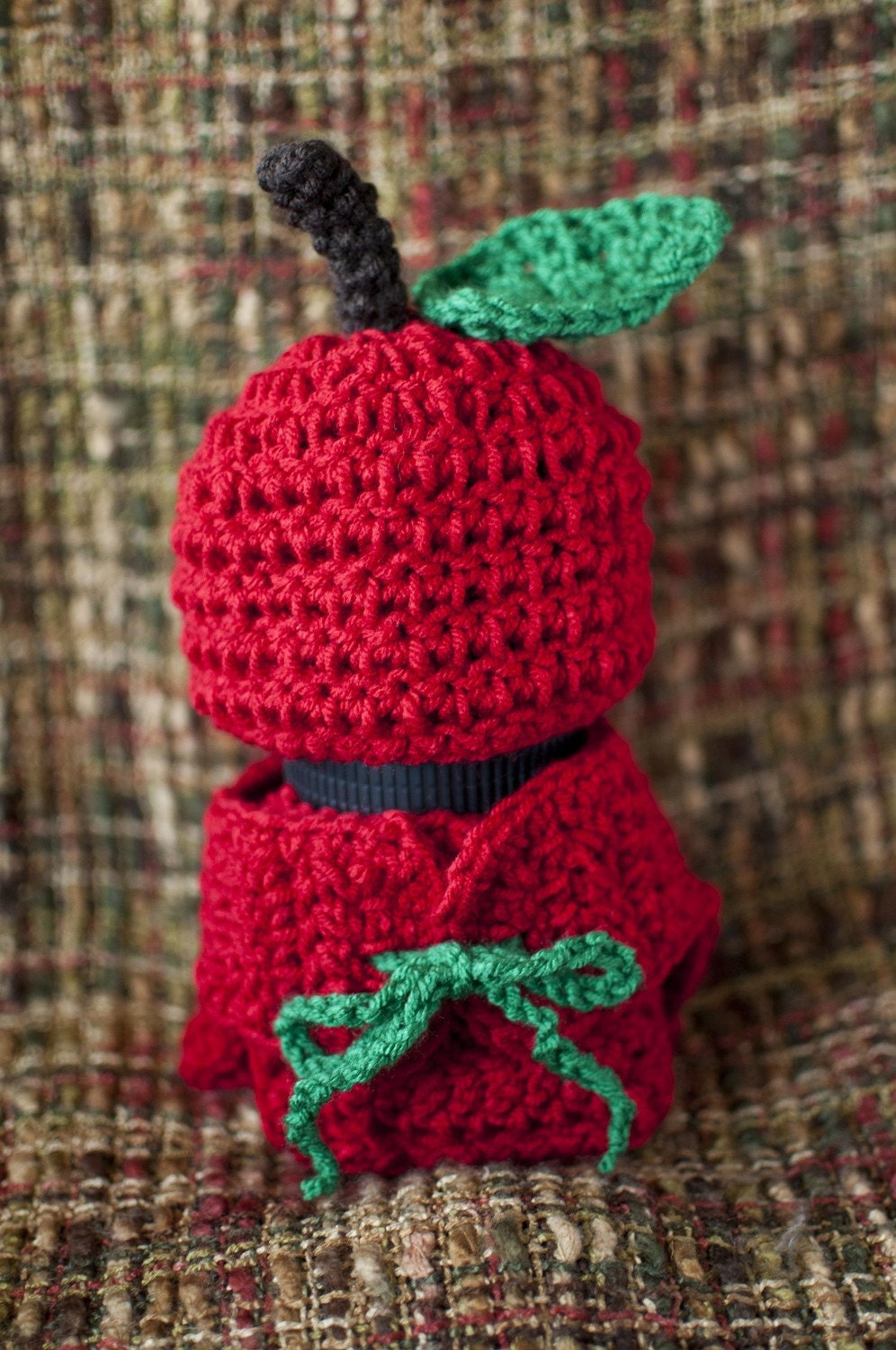 New -- Twin Apple of my Eye Set -- 2 Hat and diaper cover sets -- Newborn Photography Props