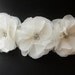Ivory Bridal Sash, Wedding, Belt, Bridal Accessories, Satin Ribbon Sash, Beaded Bridal Sash, Flower Sash, White