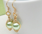 Peas in a Pod Earrings - One Pea In The Pod Gold Earrings For Brides, Bridesmaids,Family , Sisters,Best Friends Or Mothers.