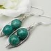 Two Peas In A Pod Silver Gemstone Earrings - Limited Edition Green Malachite  Earrings Ideal For Friends Famly Or Mothers