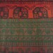 Vintage Made in Pakistan Ersari Qarkin Room Sized Oriental Rug Red and Black 6' 6" by 8' 10"