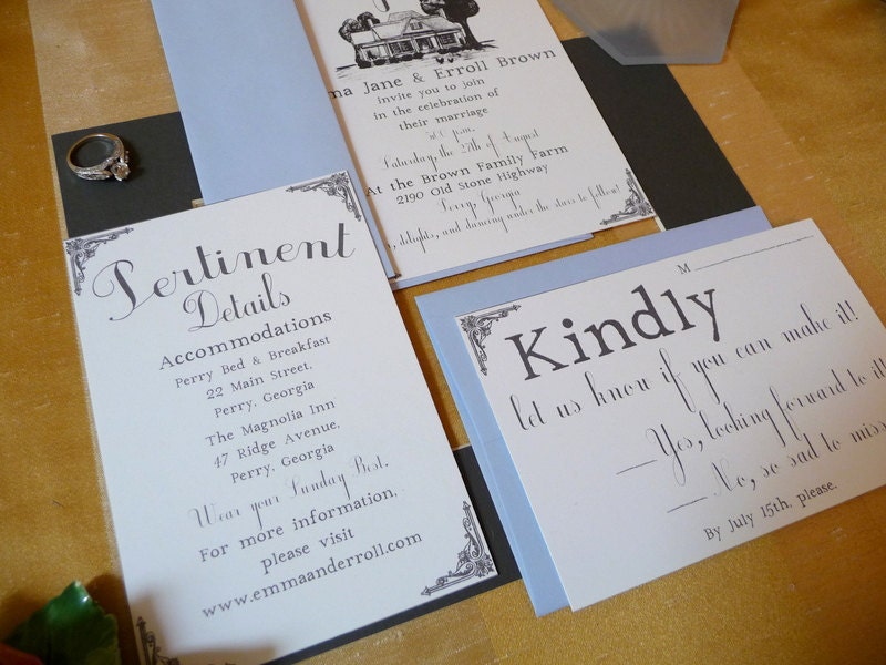 Down on the Farm Invitation Suite Custom for you