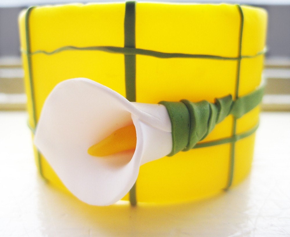 calla lily cuff bracelet
