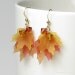 Falling Leaves Autumn Harvest Crystal Earrings