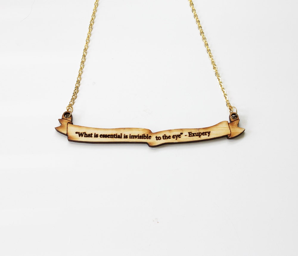 The Little Prince Quote Necklace