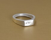 Gentlemen's Fine Silver Ring Satin Finish, Modern, Simple, Minimalist, Custom Made to Order
