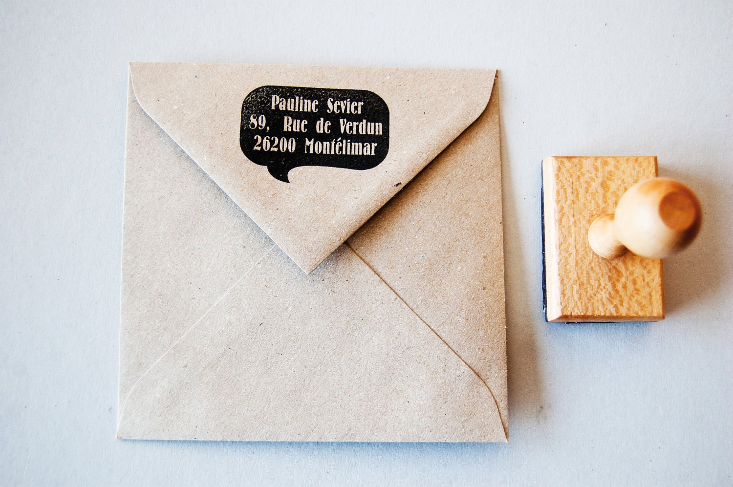 Custom Stamp return address. Wood. New Sizes