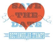 Save the date - Custom Stamp- mounted on wood