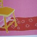 small print postcard "chair"