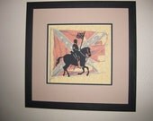 Civil War Soldier with Confederate Flag - Framed Picture