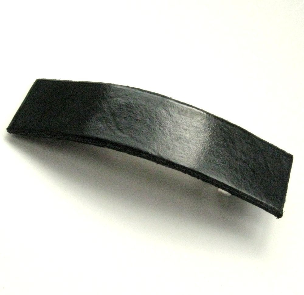 Goth Barrette Black Barrette Formal Barrette Hair Clip Leather Formal Wear