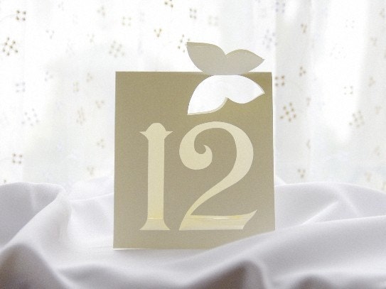 Table Number, Custom Quantity, Butterfly, Cutout, Scrapbook, Papercut by Mama Tita Il_570xn
