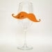 20 Place Cards, Mustache, Wine Glass Decor, Original Calligraphy, Cutout, Scrapbook, Papercut by Mama Tita