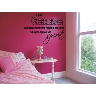 A good cheerleader..spirit Wall art vinyl decals letters love bedroom