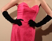SALE Amazing  Hot Pink Sweetheart Organza Evening Gown