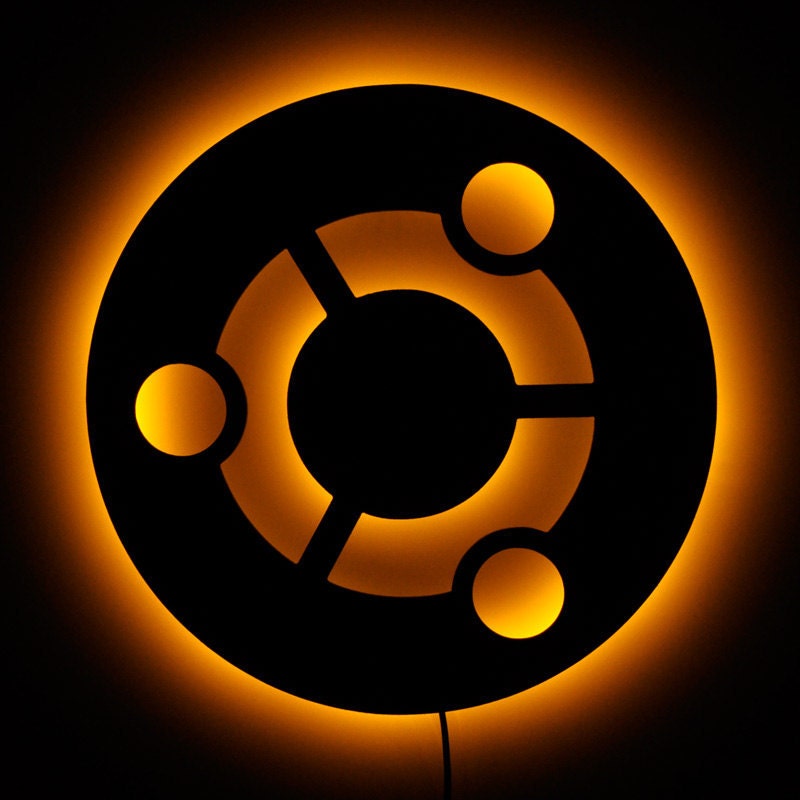Ubuntu Linux Logo Wall Light - Computer Geeks 4 Power