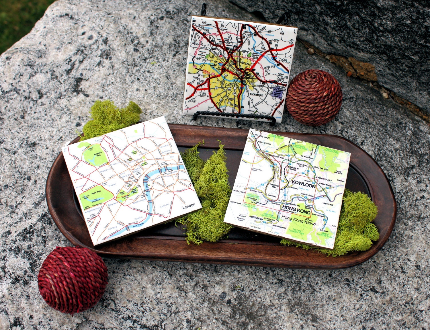 Custom Map Coasters
