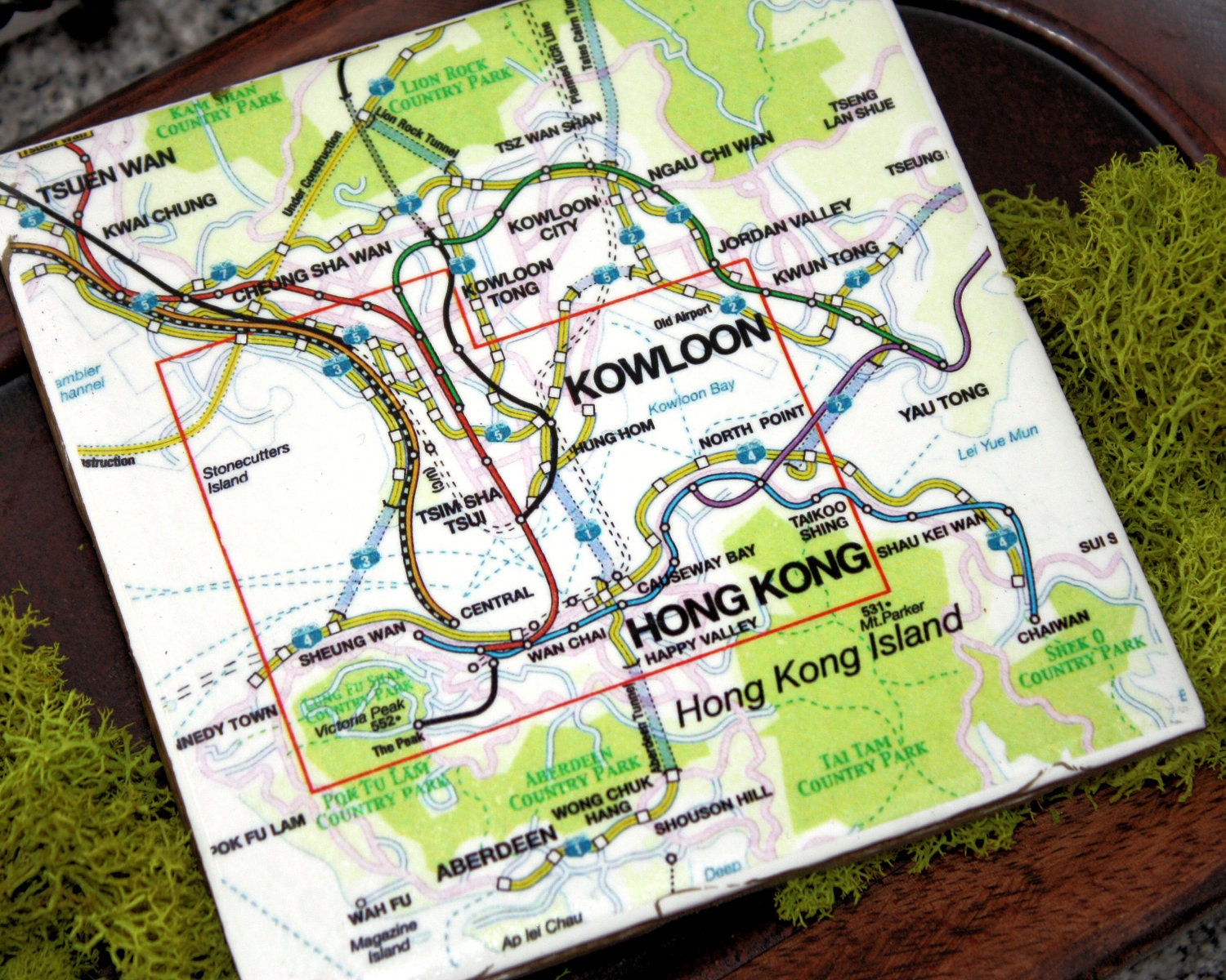 Custom Map Coasters