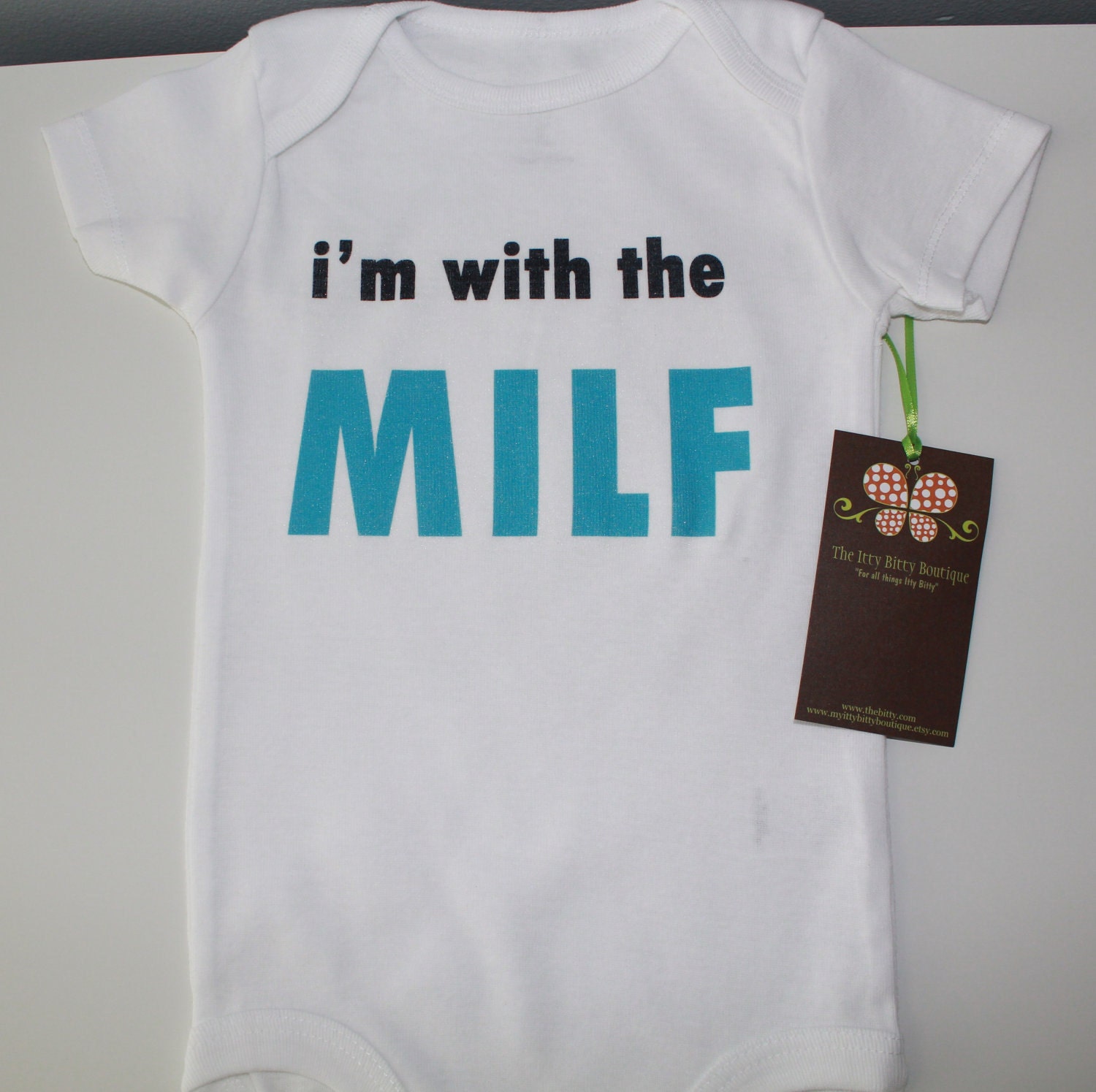 I'm With The Milf - Super Funny Baby Onesie - Toddler Tee also available - Your Color Choice