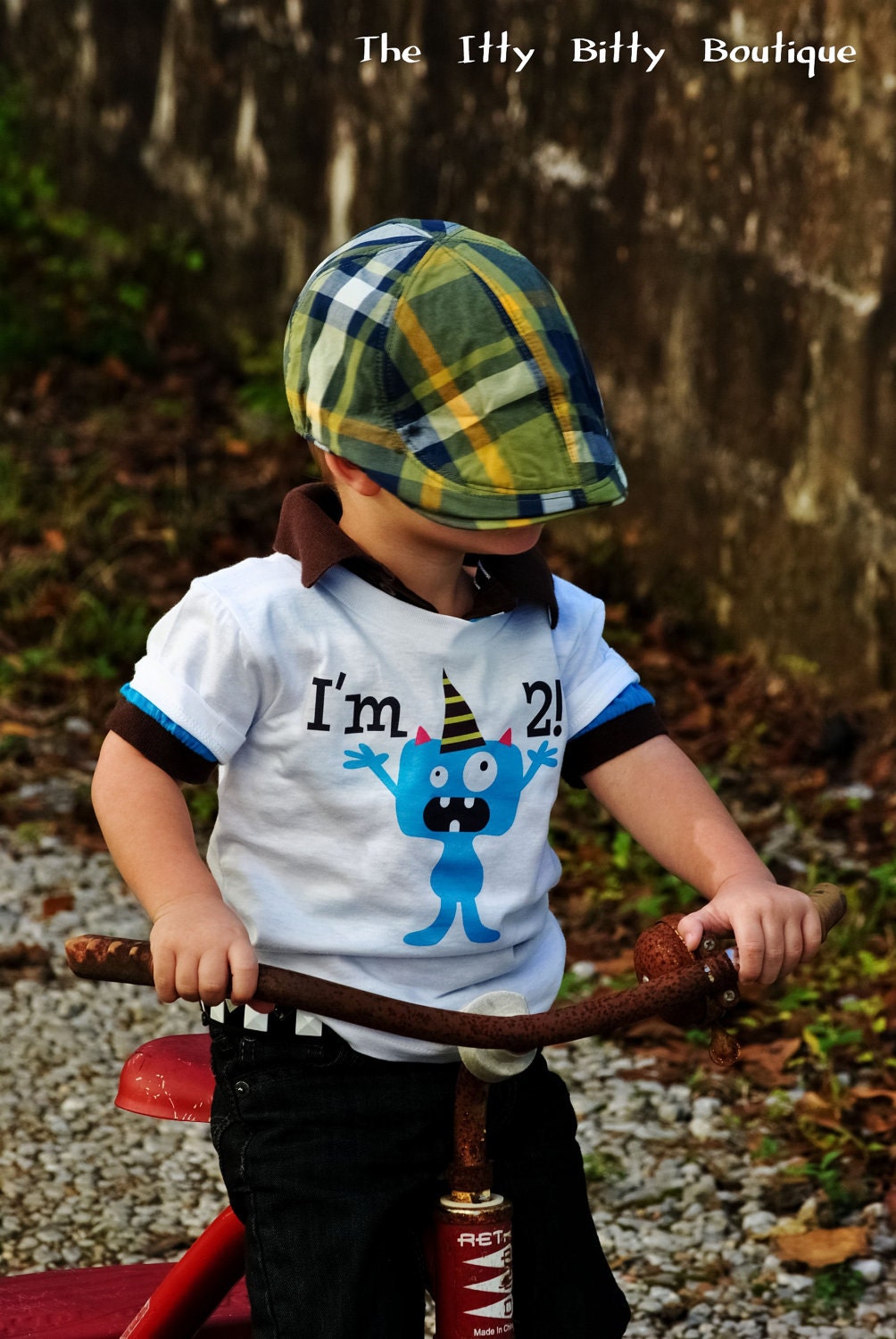 Blue Birthday Monster Baby Onesie - Toddler Tee also available - Can Be Personalized With Any Age