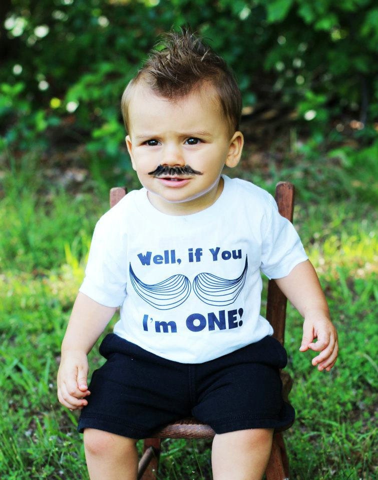 Well, If You (Mustache) I'm ONE - Birthday Onesie - Personalize with any Age - Toddler Tee also available